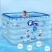 Bathtubs Freestanding Children's Square Inflatable Pool Infants and Young Children Baby Swimming Pool Household Family Swimming Bucket Environmental Protection PVC Material - B07H7KF9WK